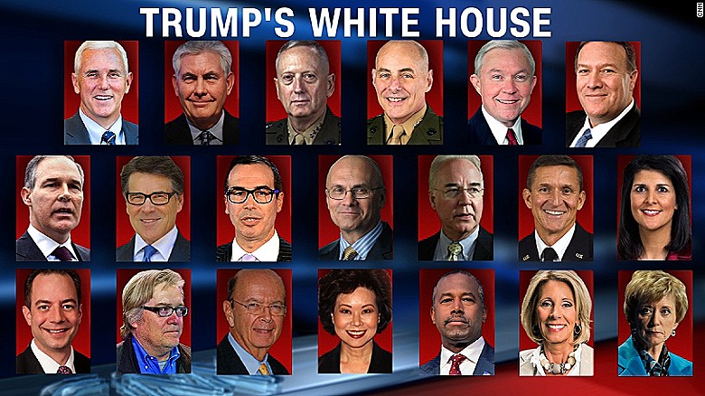 White males dominate Trump&#39;s top cabinet posts
