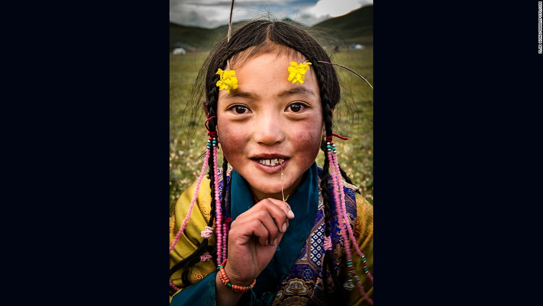China's Zijie Gong, 16, earned a runner-up prize in the Young Travel Photographer of the Year 15-18 category for this image of a child on the Sichuan/Tibet border in China.