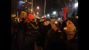The protests in Warsaw came after the government&#39;s plan to limit media access to lawmakers.