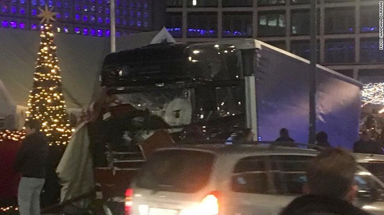 Truck crashes into Berlin Christmas market