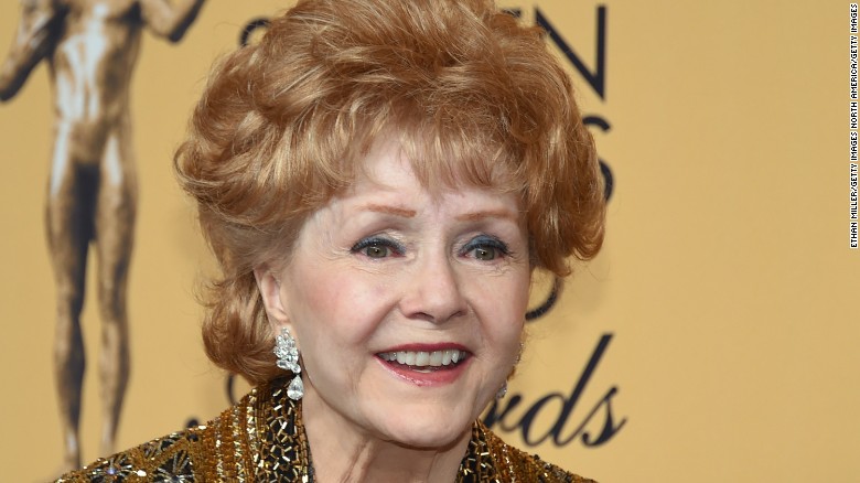 LOS ANGELES, CA - JANUARY 25: Actress Debbie Reynolds, recipient of the Screen Actors Guild Life Achievement Award, poses in the press room during the 21st Annual Screen Actors Guild Awards at The Shrine Auditorium on January 25, 2015 in Los Angeles, California. (Photo by Ethan Miller/Getty Images)