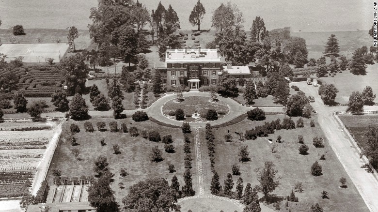 This 1940 aerial photo shows the Raskob Estate at Pioneer Point seen on the Eastern Shore in Maryland. Reports indicate the property was bought by the Soviet Union in the 1970s and historically served as a recreational getaway for its diplomats seeking a respite from the diplomatic whirl in nearby Washington, D.C. The Obama administration is shutting access to a New York retreat and this riverfront compound, saying they were used as spy nests. (The Baltimore Sun via AP)