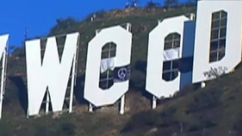 hollywood sign prank