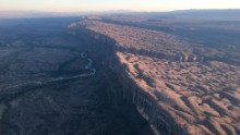 The scenic mountains, canyons, and desert that make up the Big Bend region on the west Texas-Mexico border spans an elevation of less than 1,800 feet along the Rio Grande to nearly 8,000 feet in the Chisos Mountains.