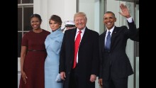 The Obamas welcome the Trumps to the White House as they arrive for <a href="http://www.cnn.com/2017/01/17/politics/donald-trump-inauguration-how-to-watch/index.html">inauguration festivities</a>.
