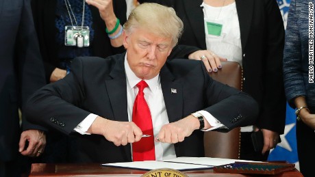Image result for trump signing