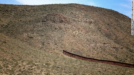 The fence along the nearly 2,000-mile border is not contiguous. Here is an abrupt gap in the fence in Jacumba, California.