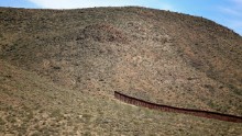 The fence along the nearly 2,000-mile border is not contiguous. Here is an abrupt gap in the fence in Jacumba, California.
