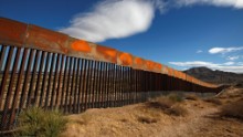 A general view shot from the Mexican side shows a newly built section of the border fence at Sunland Park, New Mexico, opposite Ciudad Juarez, Mexico, in November 2016.