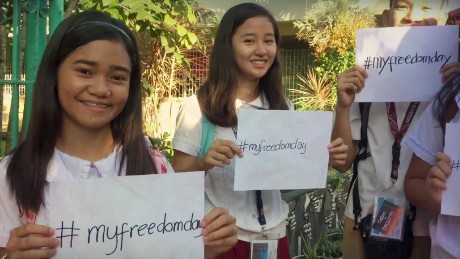 #MyFreedomDay: Students stand up to slavery on March 14