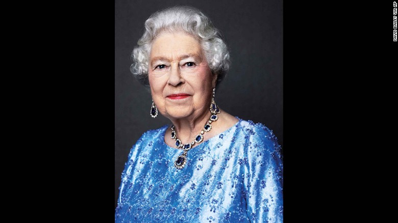 This 2014 portrait of Queen Elizabeth II was reissued on February 6, 2017 to celebrate her Sapphire Anniversary, marking 65 years since she ascended to the throne following her father&#39;s death in 1952.