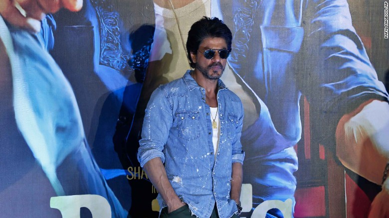 Shah Rukh Khan poses for press during a trailer launch of &quot;Raees&quot; in Mumbai in December 2016. 