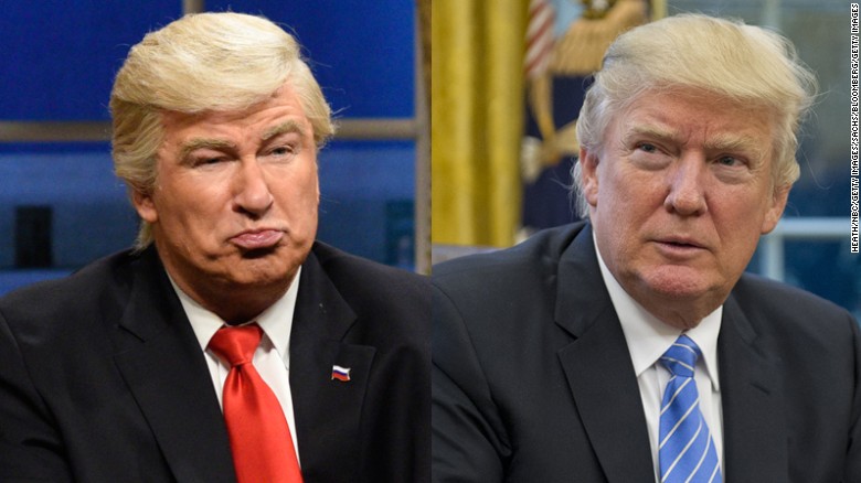 Is it Baldwin on the left, or Trump on the right...?