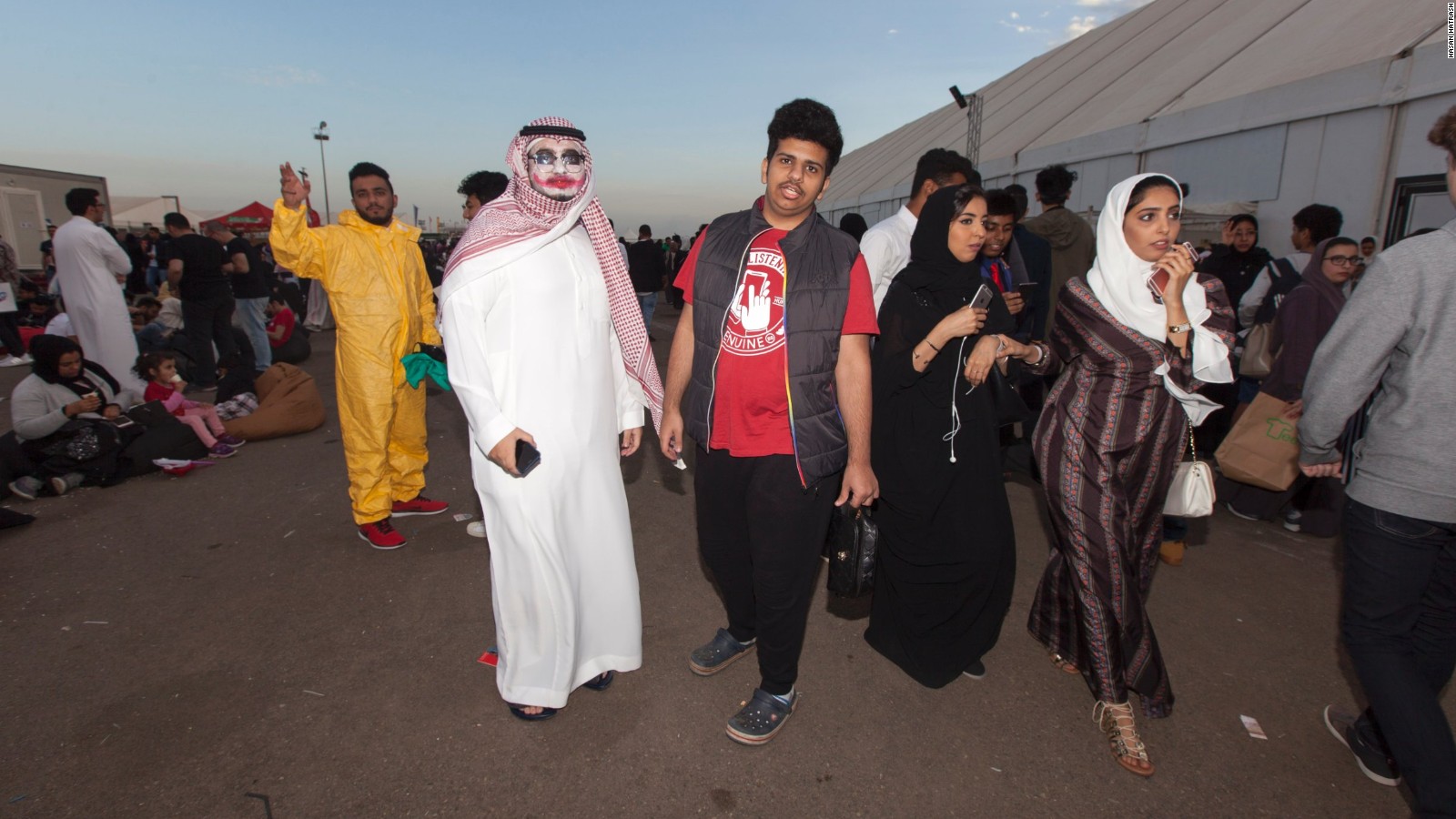 Attendees dress up and genders mix at Saudi Arabia's first Comi Con.