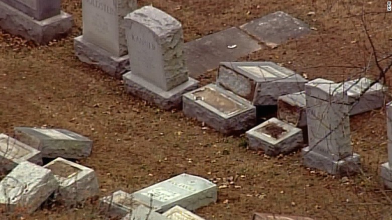 Police are investigating the damage to headstones at Missouri&#39;s Chesed Shel Emeth Society cemetery.