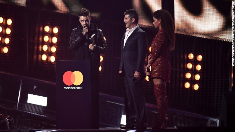 Liam Payne accepts the Best British Artist Video of the Year award for One Direction.