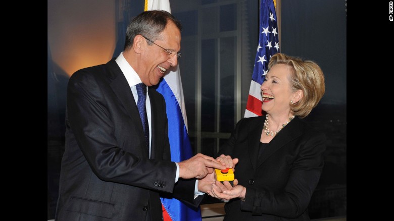 Kislyak was ambassador when then-Secretary of State Hillary Clinton presented Russian Foreign Minister Sergey Lavrorv with a &#39;reset&#39; button.