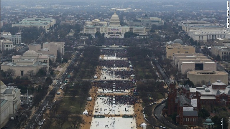 Nps Releases Photos Of Crowd Size At Obama Trump Inaugurations