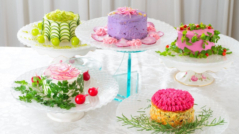 Japan&#39;s Mitsuki Moriyasu invented  &quot;salad cakes&quot;, made entirely of vegetables, in 2015.
