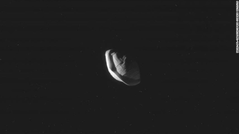 The images of Saturn&#39;s moon, Pan, were taken on March 7.