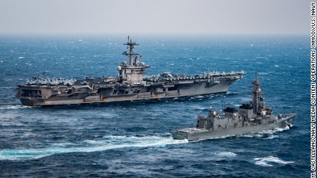 US strike group headed toward Korean Peninsula