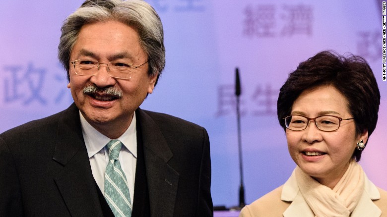 John Tsang and Carrie Lam are the top two candidates to be Hong Kong&#39;s next leader.