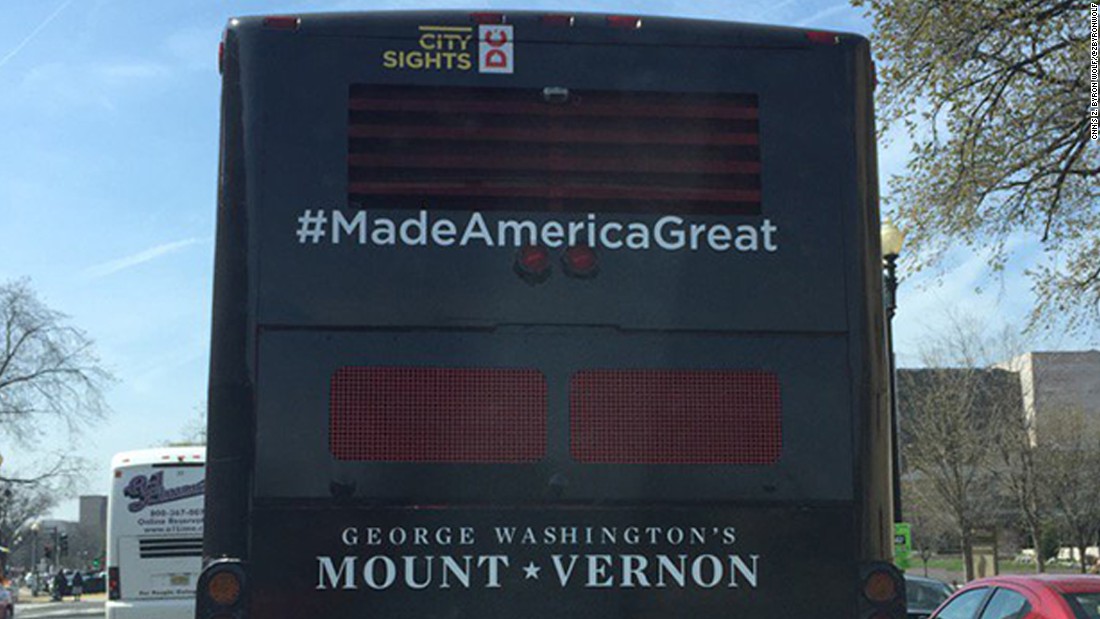 This '#MadeAmericaGreat' bus is not trolling Trump