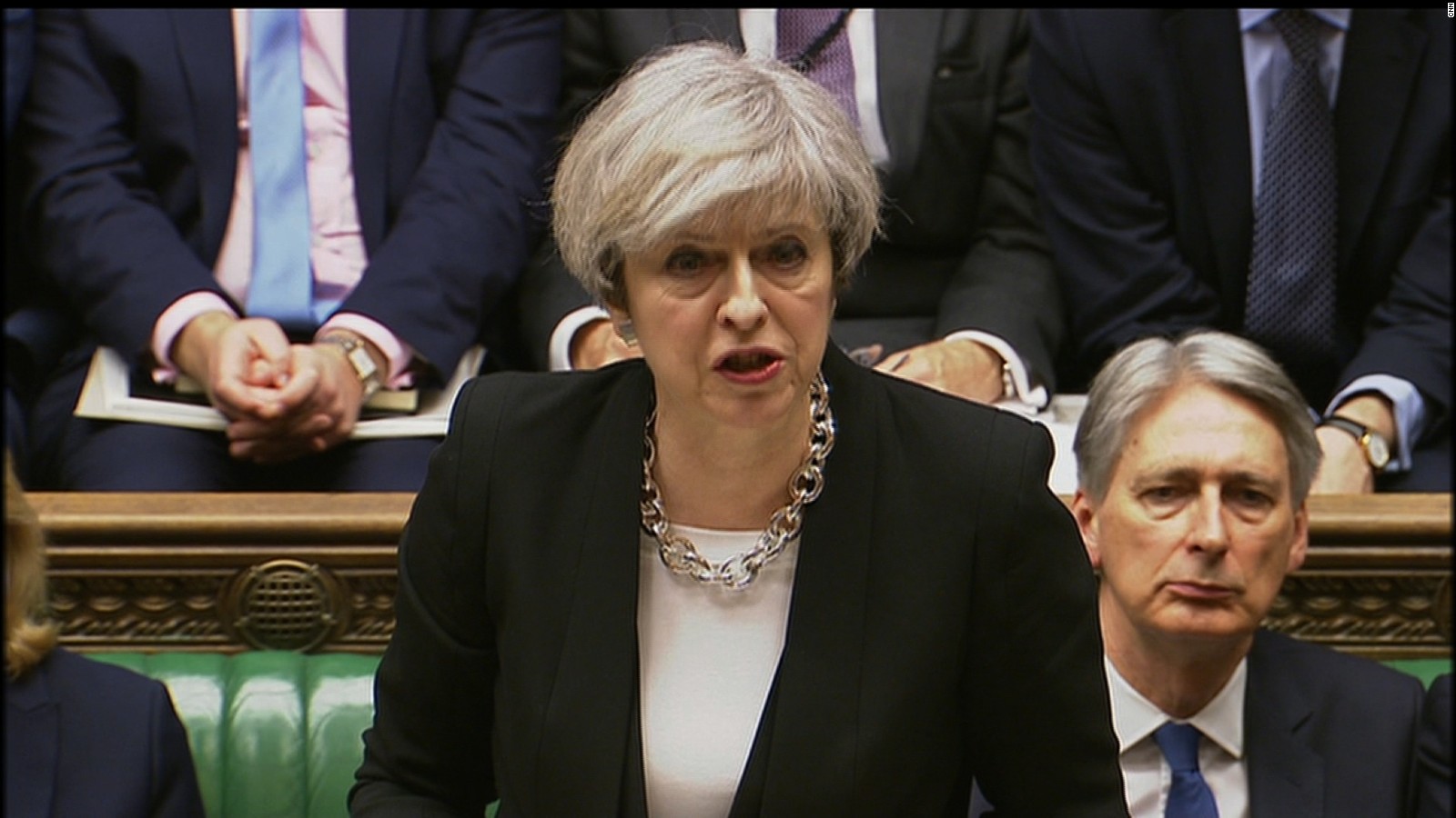 Theresa May addresses MPs on Thursday.