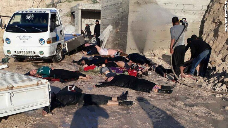 Victims of the suspected chemical attack. 