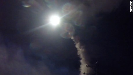 US warships launch cruise missiles at Syria