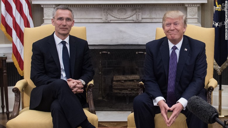 Image result for trump meet nato secretary