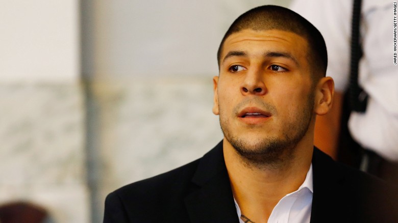 Aaron Hernandez, seen here in court in 2013, was convicted in 2015 in the murder of Odin Lloyd.