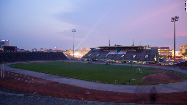 Other New Khmer buildings that survived the war include the Olympic National Stadium in Phnom Penh. Despite Cambodia never having hosted the Olympic games, the stadium was dubbed as such and the name stuck.