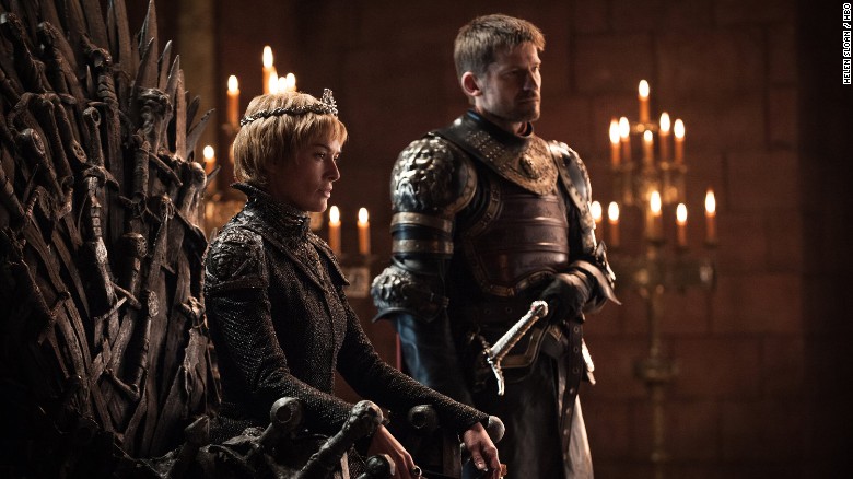 Lena Headey as Cersei Lannister and Nikolaj Coster-Waldau as Jaime Lannister 