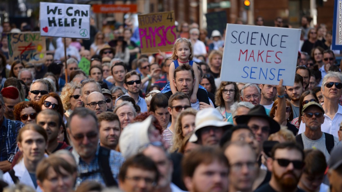 Protesters march worldwide in support of science