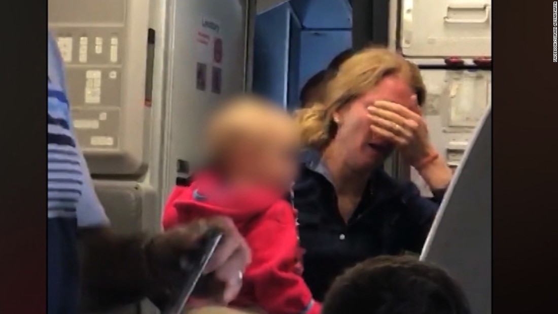 Tempers flare, woman in tears on plane