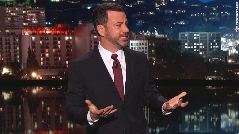 Kimmel chokes up over newborn's health