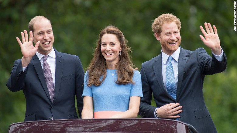 Prince William, Duke of Cambridge, Catherine, Duchess of Cambridge and Prince Harry during &quot;The Patron&#39;s Lunch&quot; celebrations for The Queen&#39;s 90th birthday.
