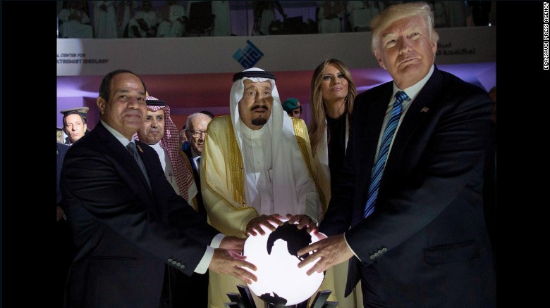 US President Donald Trump met with King Salman bin Abdulaziz al-Saud of Saudi Arabia and Egyptian President Abdel Fattah al-Sisi during his visit to Riyadh last month. 