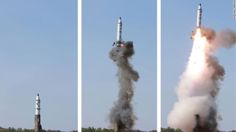A photo supplied by North Korean media shows Sunday&#39;s missile launch.