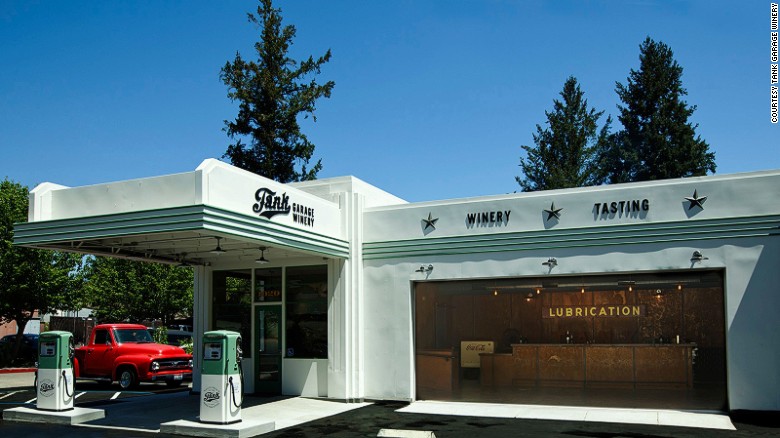 <strong>Tank Garage Winery: </strong>Design aside, the wine itself is delicious -- think crisp, citrusy whites and bold, spicy reds, packaged in vintage bottles as eclectic and quirky as the winery itself.