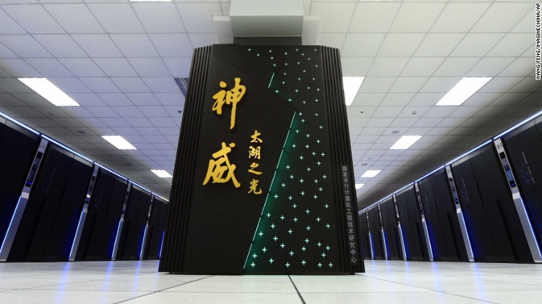 Chinese supercomputer Sunway-TaihuLight is currently the fastest supercomputer in the world, operating at 93 petaflops. That means it&#39;s able to perform 93 quadrillion (million billion) calculations per second.&lt;br /&gt;&lt;br /&gt;China uses the supercomputer for weather forecasting, pharmaceutical research, and industrial design.