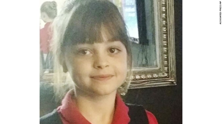An undated photo of Saffie Rose Roussos, the youngest of the so-far victims of an attack at Manchester Arena.