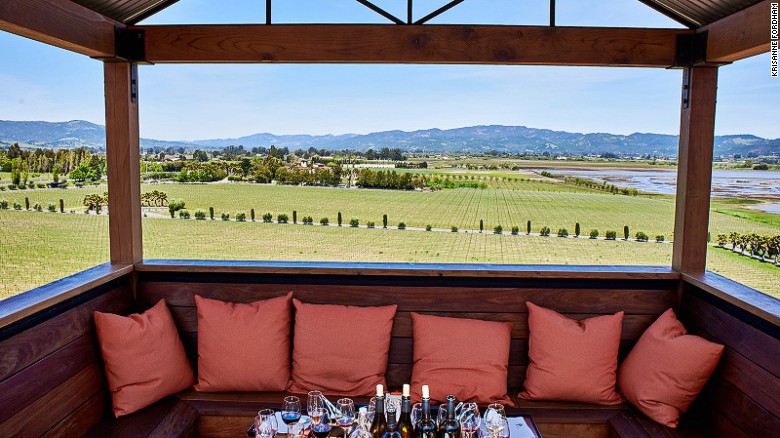 <strong>Viansa Winery Sonoma Valley, California: </strong>At Sonoma's picturesque Viansa winery, guests can skip the traditional indoor tasting experience to sit -- and sip -- in sleek, open-air cabanas decked out with plush lounge pillows.