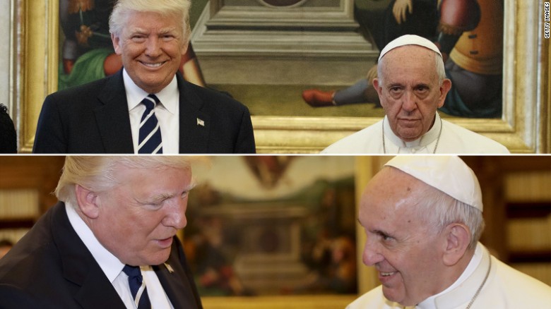 The Tale Of Donald Trump's Visit With Pope Francis, In 2 Pictures 