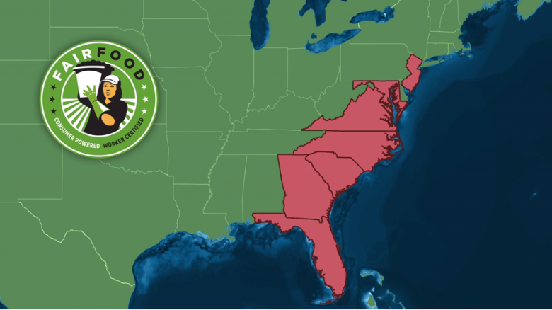 The Fair Food Program operates in Florida, Georgia, South Carolina, North Carolina, Maryland, Virginia and New Jersey.