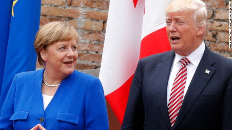 Merkel speaks to Trump on Friday in Sicily. 