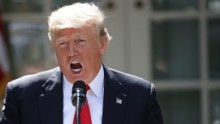 WASHINGTON, DC - JUNE 01:  U.S. President Donald Trump announces his decision for the United States to pull out of the Paris climate agreement in the Rose Garden at the White House June 1, 2017 in Washington, DC. Trump pledged on the campaign trail to withdraw from the accord, which former President Barack Obama and the leaders of 194 other countries signed in 2015. The agreement is intended to encourage the reduction of greenhouse gas emissions in an effort to limit global warming to a manageable level.  (Photo by Win McNamee/Getty Images)