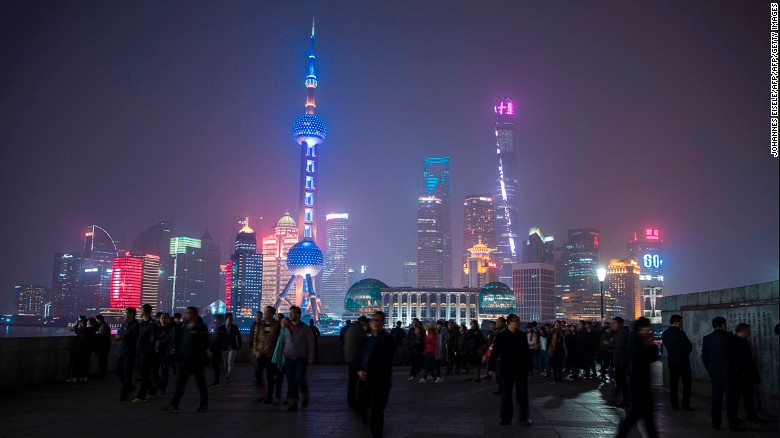 The skyline in Pudong, Shanghai -- Lingang city will stand in this district.