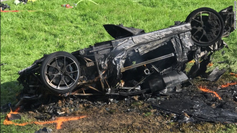 Hammond&#39;s car was destroyed in the crash.